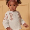 Sergent Major T-shirt & Blouse-Chemisier broderie fleurs