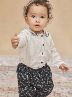 Sergent Major T-shirt & Blouse-Chemisier écru à imprimé pois