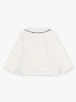 Sergent Major T-shirt & Blouse-Chemisier &eacute;cru &agrave; imprim&eacute; pois