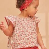 Sergent Major T-shirt & Blouse-Chemisier &eacute;cru fleuri
