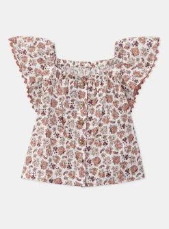 Sergent Major T-shirt & Blouse-Chemisier écru fleuri