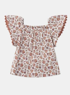 Sergent Major T-shirt & Blouse-Chemisier écru fleuri