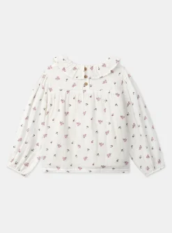 Sergent Major Blouse & T-shirt-Chemisier fleuri en gaze de coton
