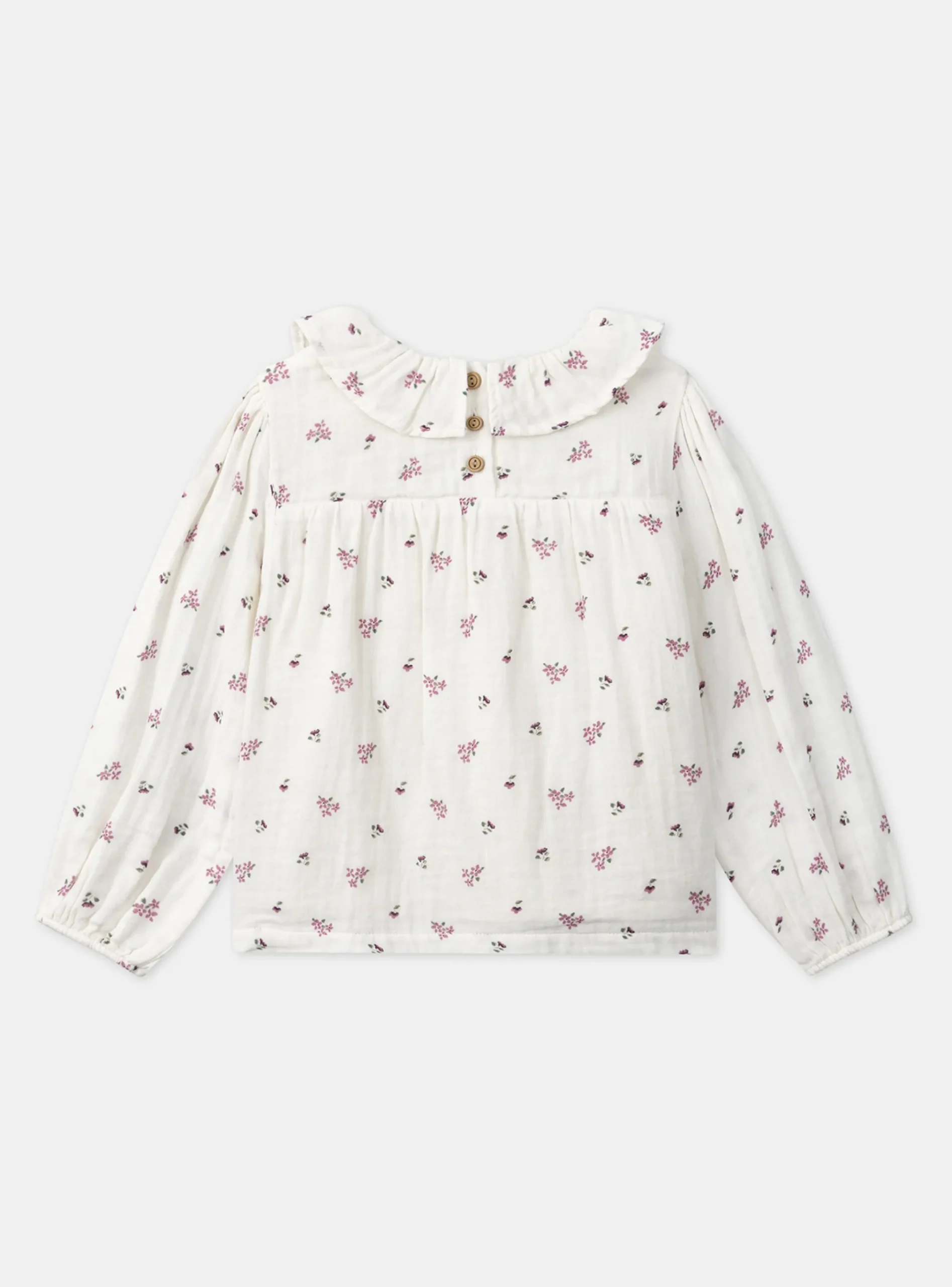 Sergent Major Blouse & T-shirt-Chemisier fleuri en gaze de coton