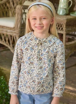 Sergent Major Blouse & T-shirt-Chemisier fleuri en velours