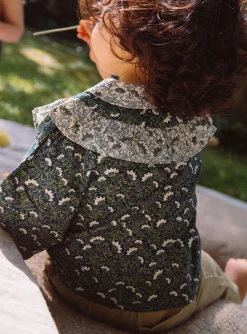 Sergent Major T-shirt & Blouse-Chemisier vert &eacute;meraude &agrave; imprim&eacute; fleuri