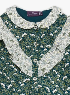 Sergent Major T-shirt & Blouse-Chemisier vert &eacute;meraude &agrave; imprim&eacute; fleuri