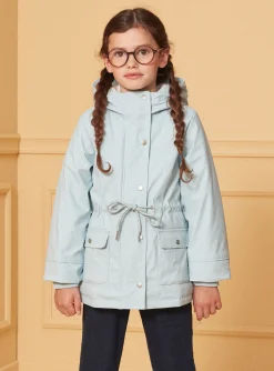 Sergent Major Manteau, Parka & Veste-Ciré bleu à capuche