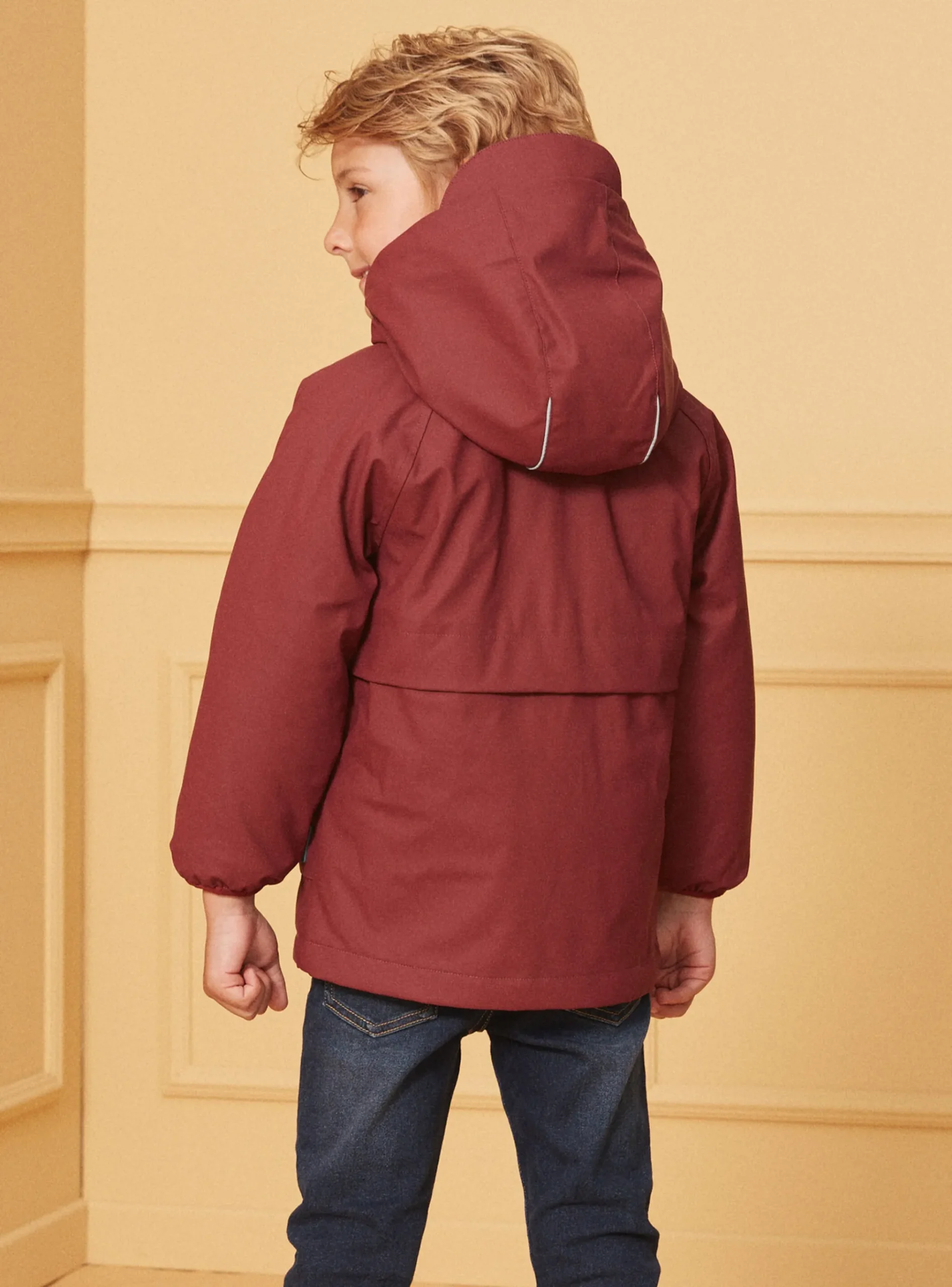 Sergent Major Manteau, Parka & Veste-Ciré Bordeau 3 en 1
