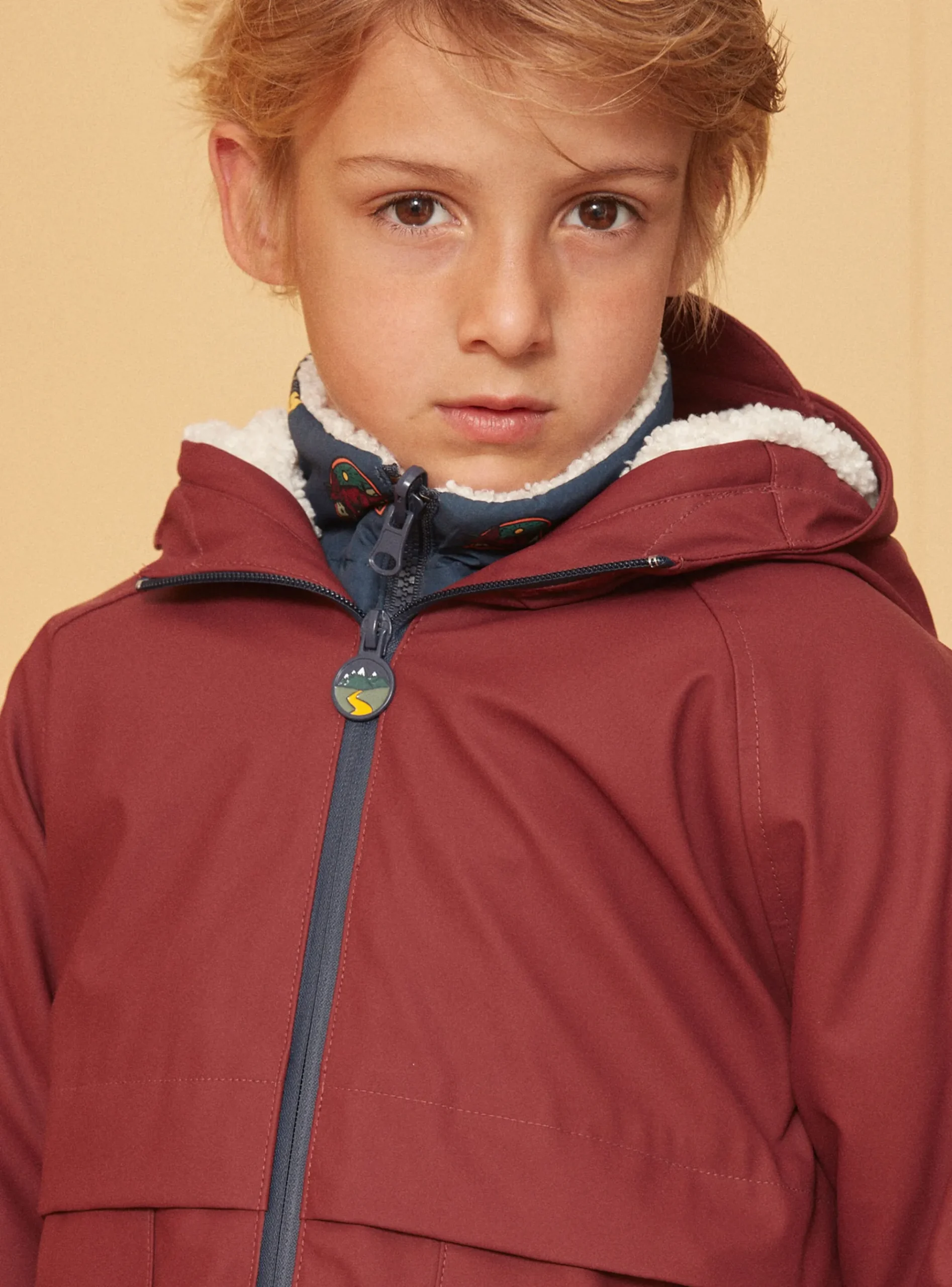 Sergent Major Manteau, Parka & Veste-Ciré Bordeau 3 en 1