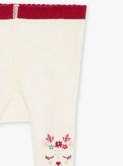 Sergent Major Chaussettes & Collant-Collant &eacute;cru &agrave; jacquard t&ecirc;te d'animal