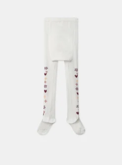 Sergent Major Sous-vêtement, Chaussette & Collant-Collants &eacute;crus maille c&ocirc;tel&eacute;e