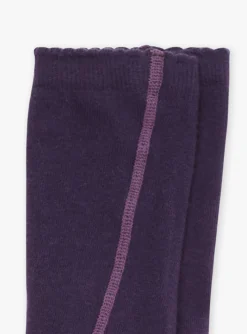 Sergent Major Chaussettes & Collant-Collants lavande &agrave; motifs fleuris