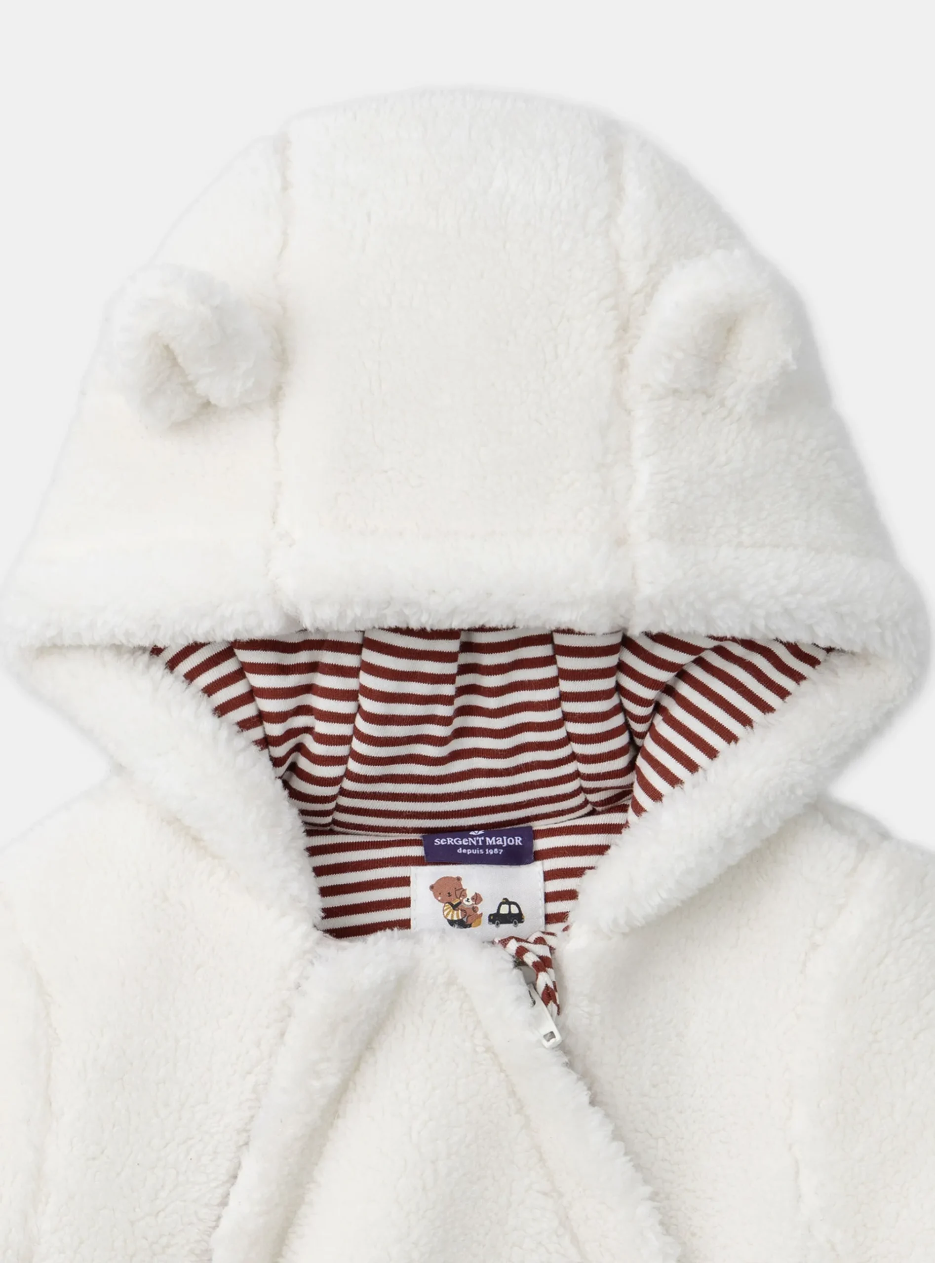 Sergent Major Manteau, Parka & Veste-Combinaison Pilote Blanc cassé