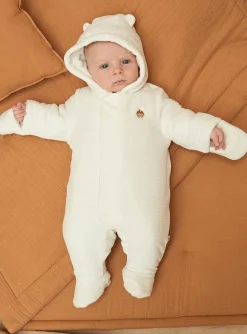 Sergent Major Pilote-Combi-pilote écrue en velours côtelé à capuche