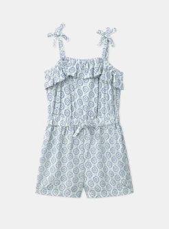 Sergent Major Robe & Combinaison-Combishort Fleurie à Volant Ivoire