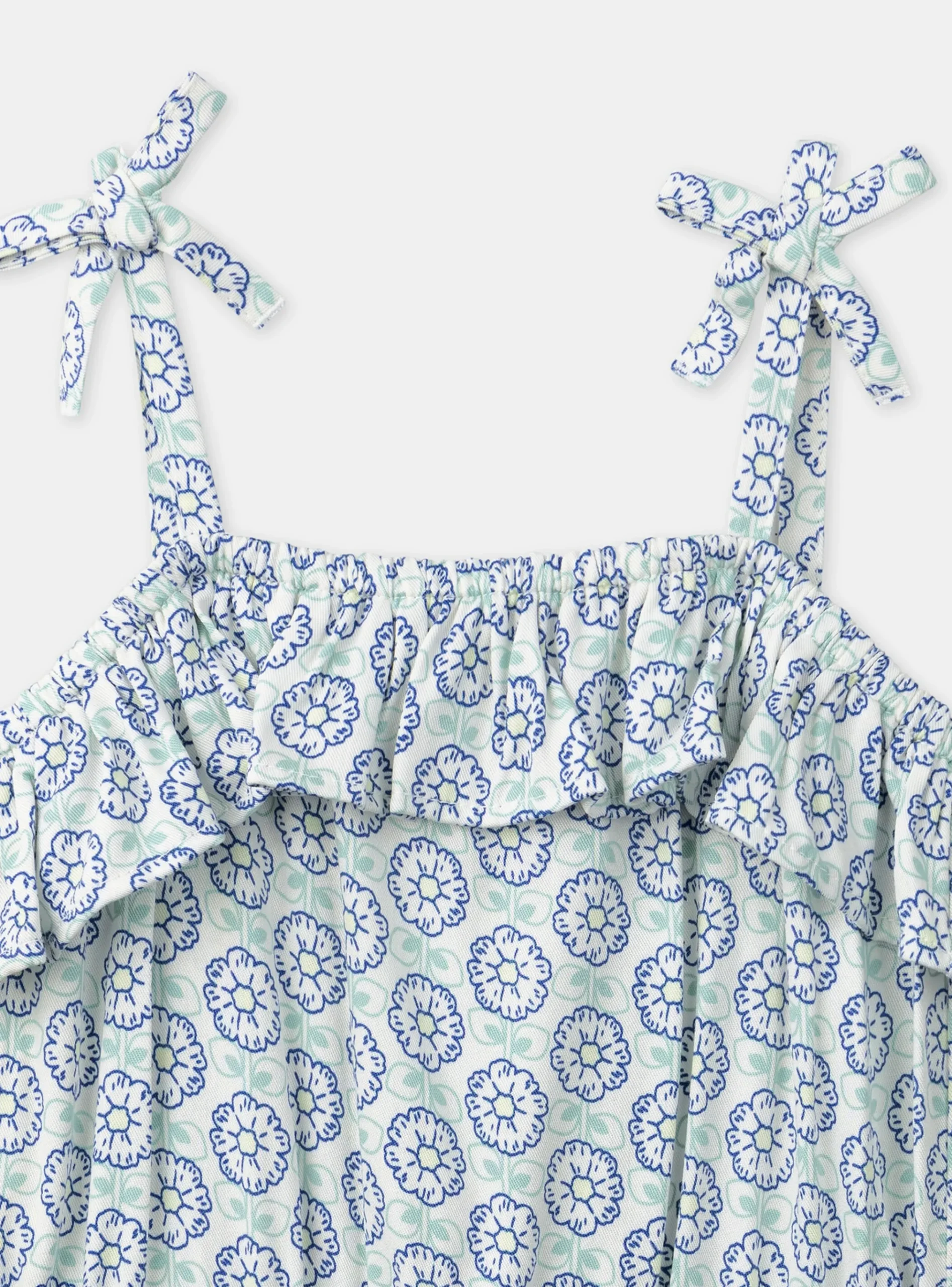 Sergent Major Robe & Combinaison-Combishort Fleurie à Volant Ivoire