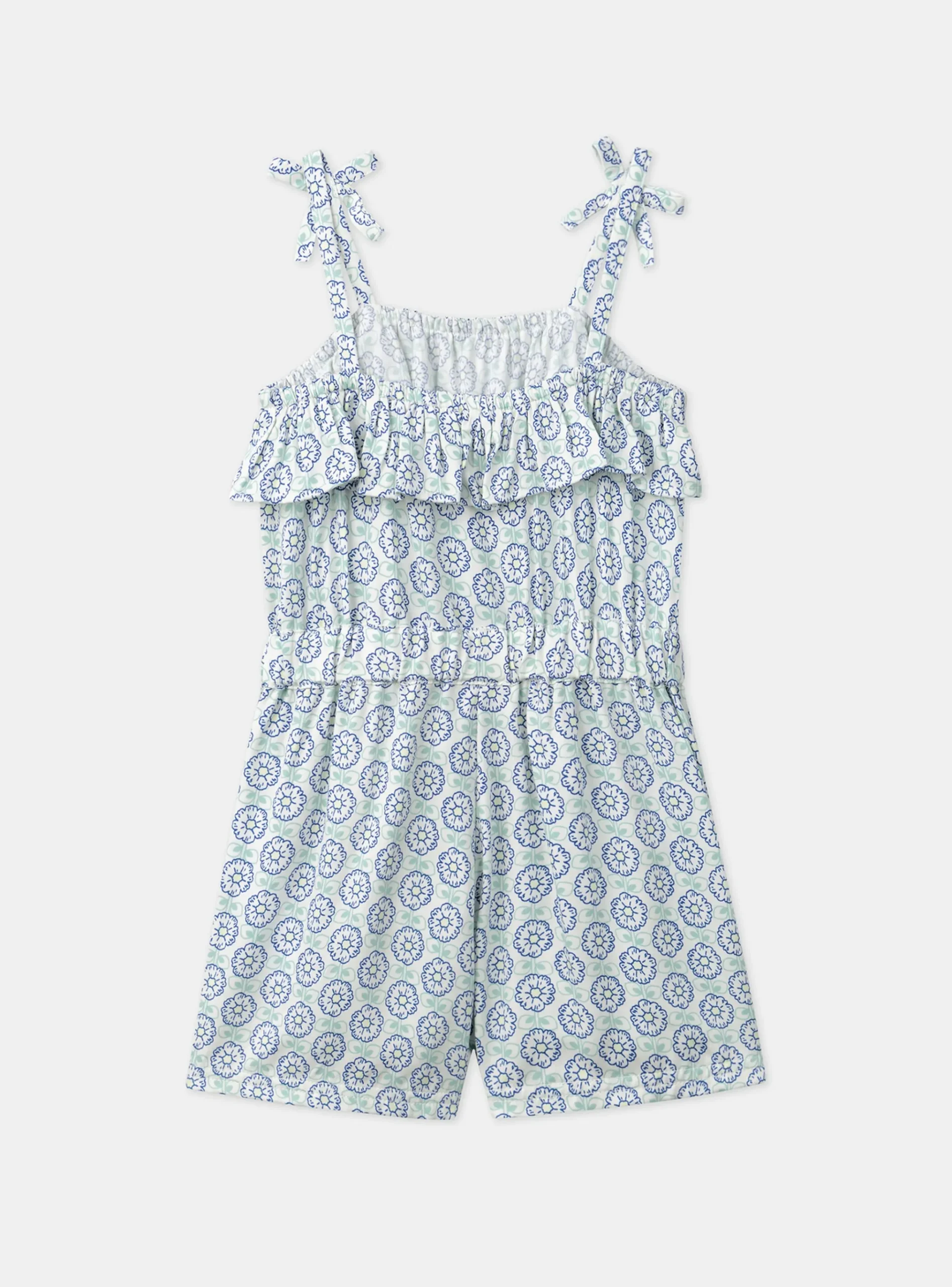 Sergent Major Robe & Combinaison-Combishort Fleurie à Volant Ivoire