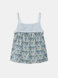 Sergent Major Blouse & T-shirt-Débardeur à dentelle Vert à Fleurs