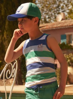 Sergent Major T-shirt & Polo-D&eacute;bardeur blanc &agrave; imprim&eacute; &agrave; rayures