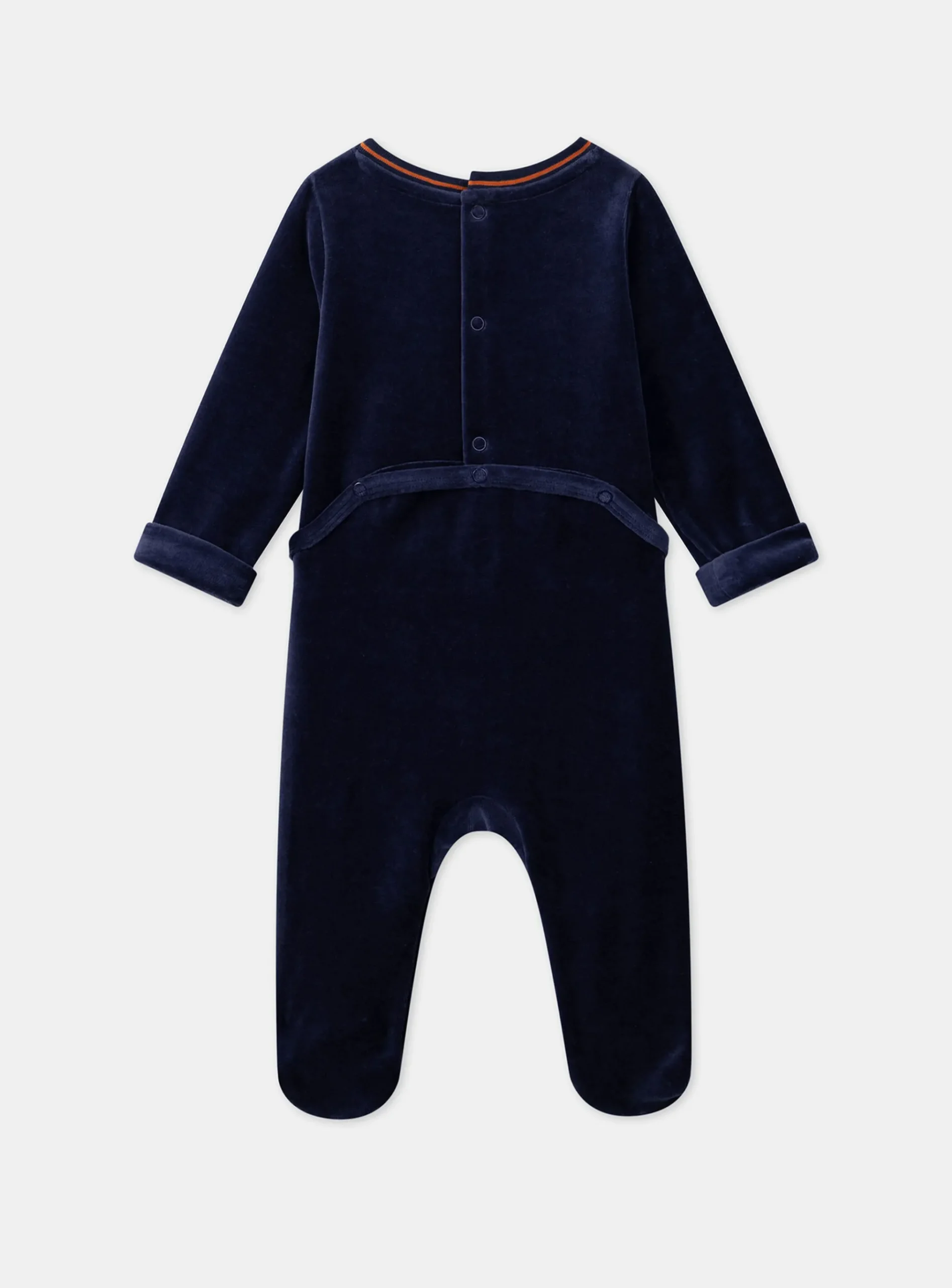 Sergent Major Pyjama & Grenouillère-Dors-bien en velours avec bonnet