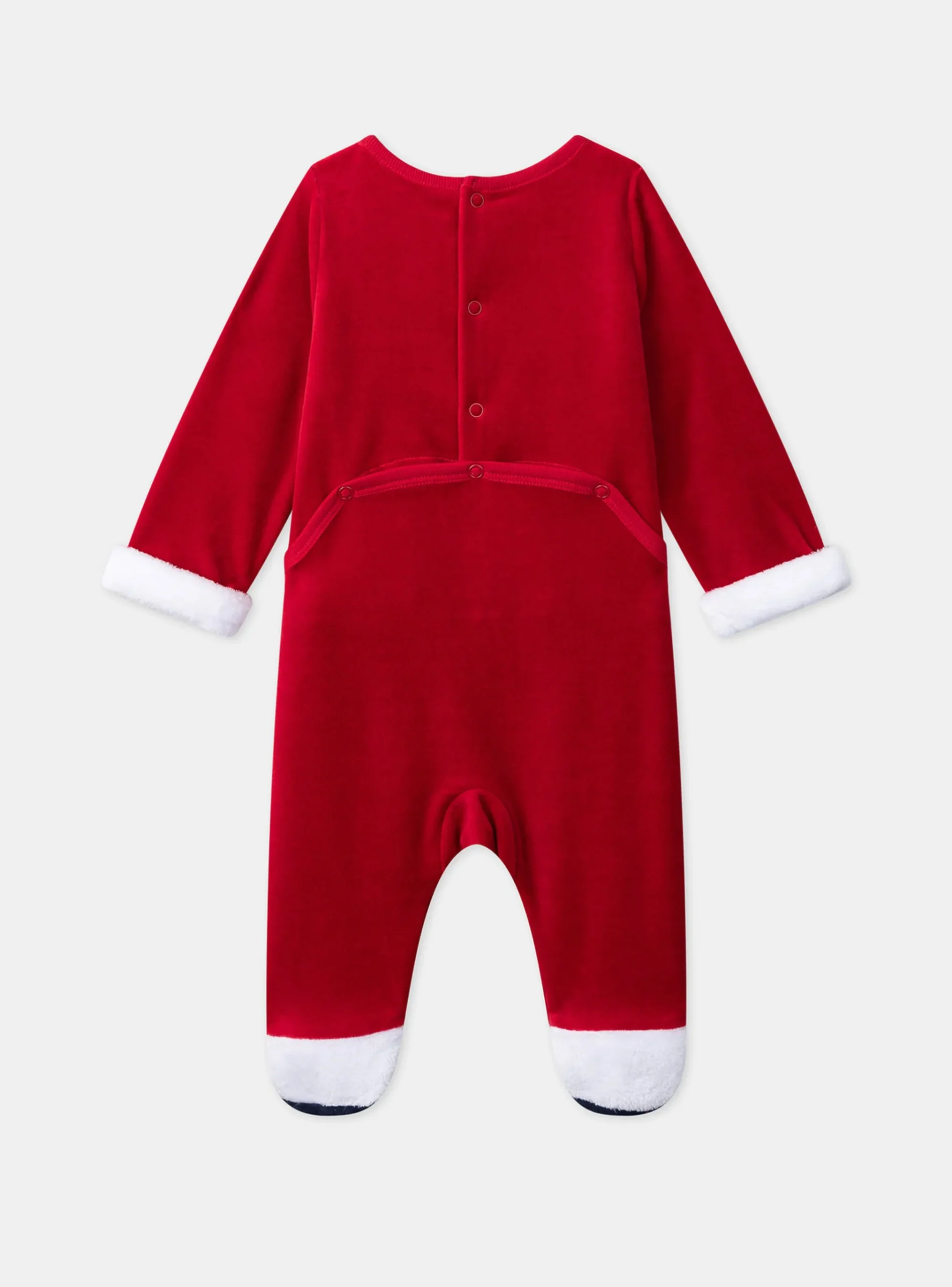 Sergent Major Pyjama & Grenouillère-Dors-bien en velours avec bonnet de Noël