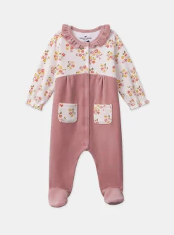 Sergent Major Pyjama & Grenouillère-Dors-bien en velours avec bonnet