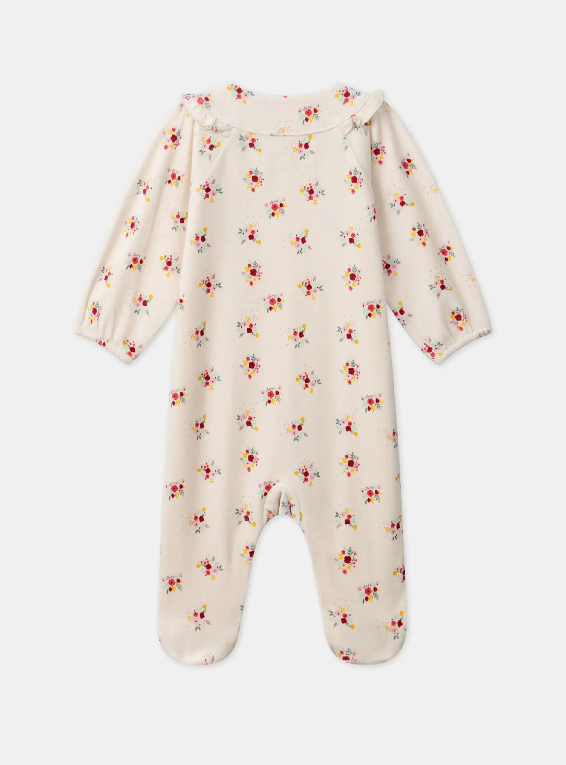 Sergent Major Pyjama & Grenouillère-Dors-bien en velours fleuri