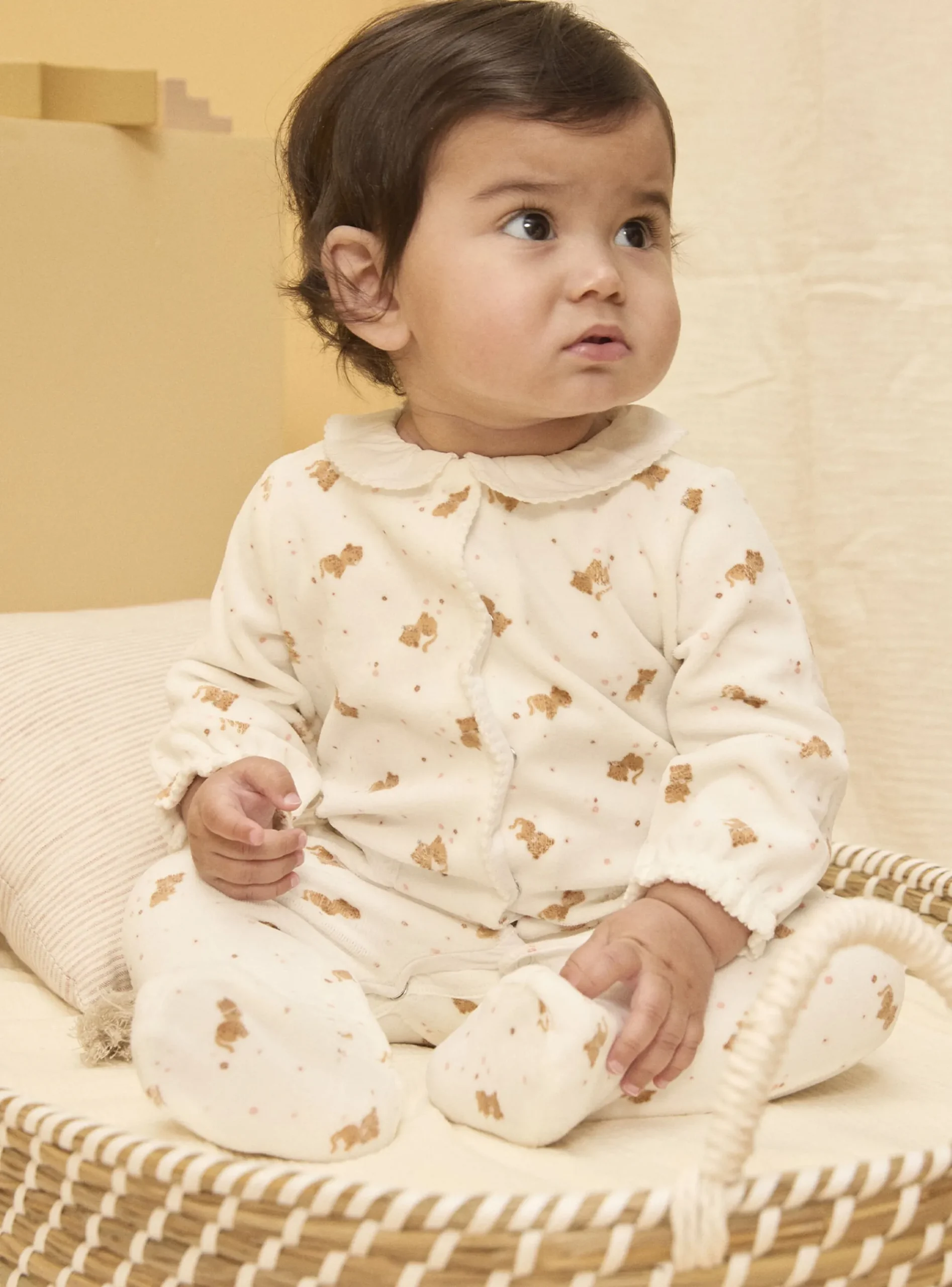 Sergent Major Pyjama & Grenouillère | Tenues & Ensembles-Dors-bien en velours imrpimé