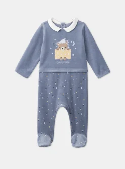 Sergent Major Pyjama & Grenouillère-Dors-bien en velours uni et imprim&eacute;