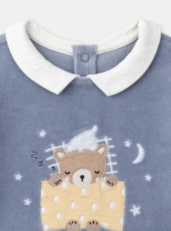 Sergent Major Pyjama & Grenouillère-Dors-bien en velours uni et imprim&eacute;