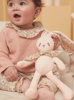 Sergent Major Jouets & Doudous-Doudou de naissance lapin rose poudr&eacute;