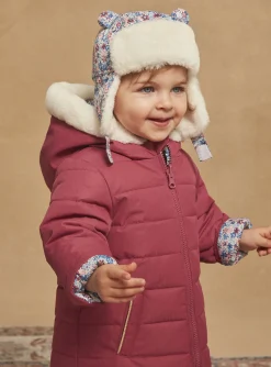 Sergent Major Manteau, Parka & Veste-Doudoune à capuche rose réversible