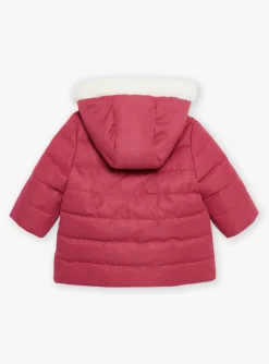 Sergent Major Manteau, Parka & Veste-Doudoune &agrave; capuche rose r&eacute;versible