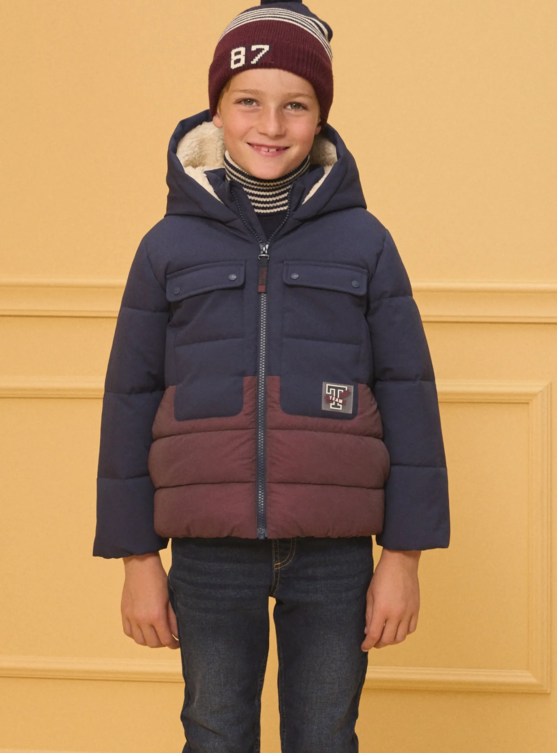 Sergent Major Manteau, Parka & Veste-Doudoune Bicolore Réfléchissante