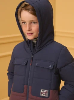 Sergent Major Manteau, Parka & Veste-Doudoune Bicolore Réfléchissante