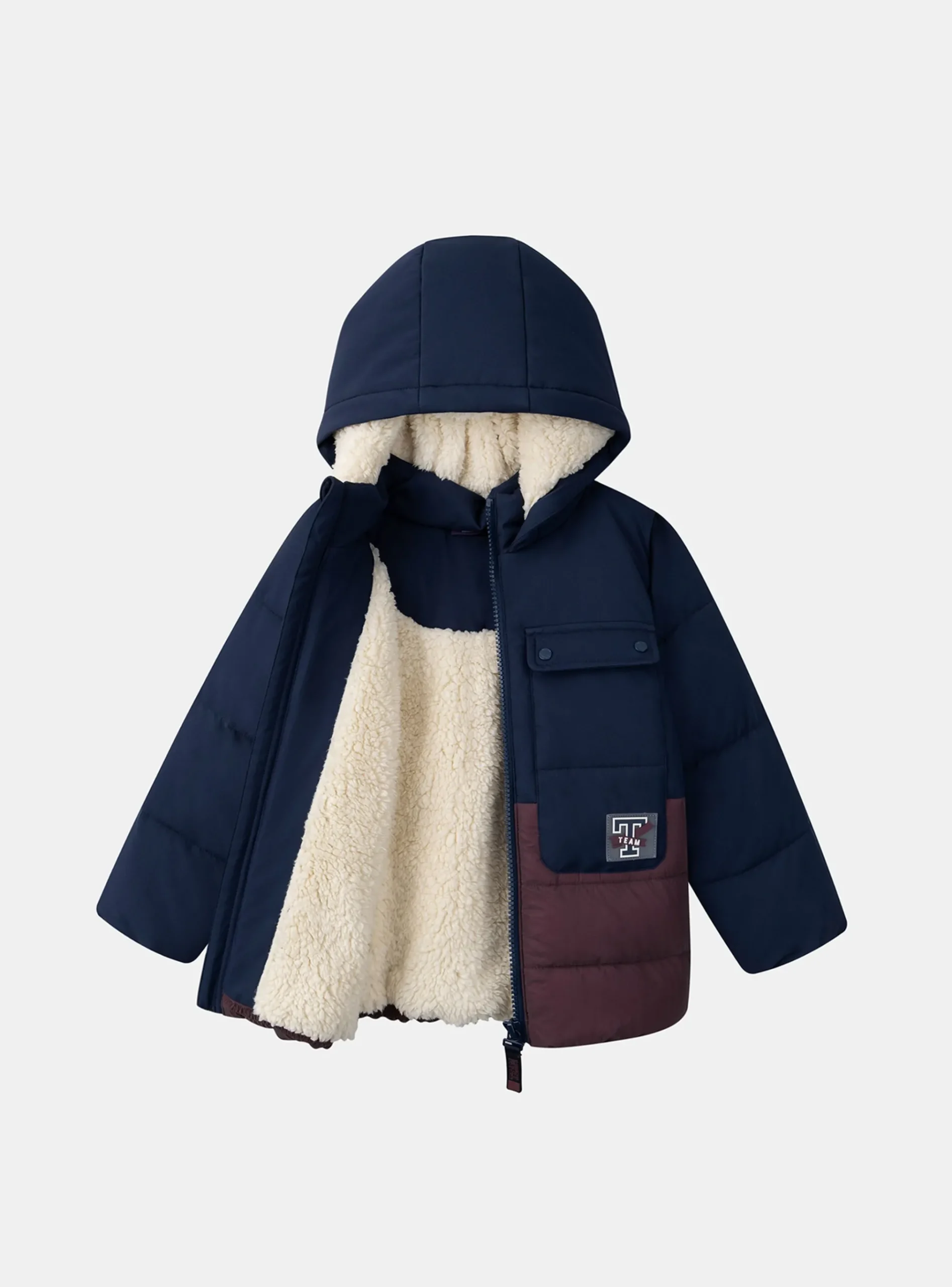 Sergent Major Manteau, Parka & Veste-Doudoune Bicolore Réfléchissante