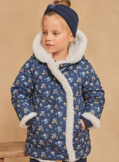 Sergent Major Manteau, Parka & Veste-Doudoune bleu marine et &eacute;crue r&eacute;versible