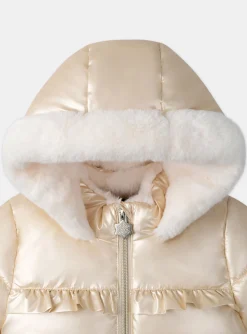 Sergent Major Manteau, Parka & Veste-Doudoune cir&eacute;e dor&eacute; &agrave; capuche