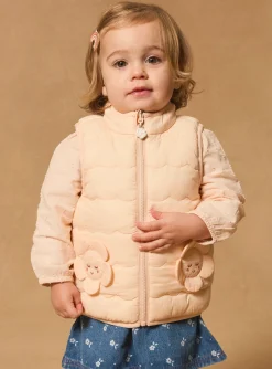 Sergent Major Manteau, Parka & Veste-Doudoune fleuri sans manches r&eacute;versible