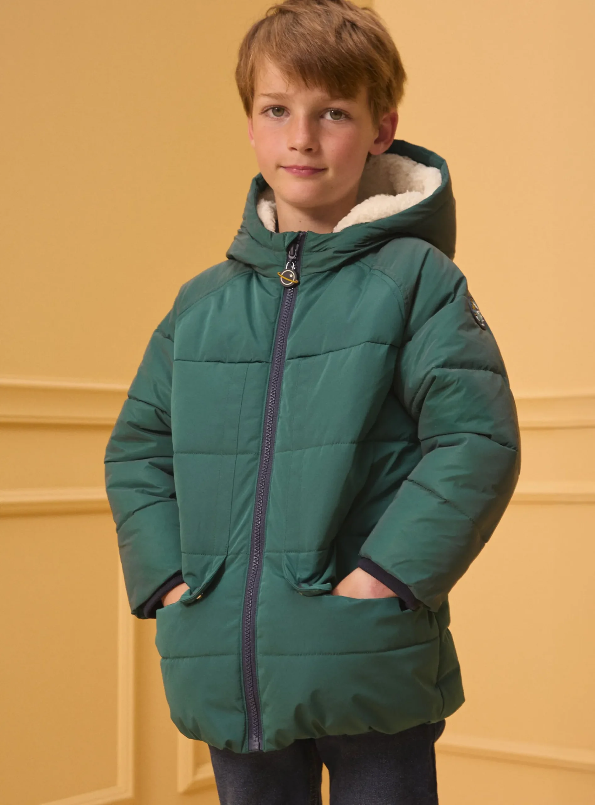 Sergent Major Manteau, Parka & Veste-Doudoune Longue Réfléchissante