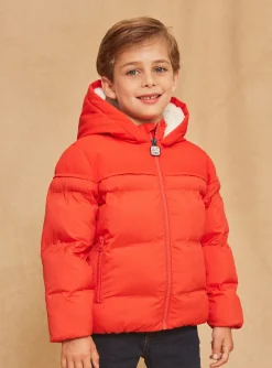 Sergent Major Manteau, Parka & Veste-Doudoune rouge &agrave; capuche