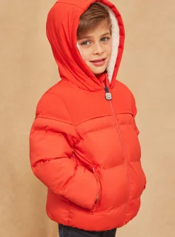Sergent Major Manteau, Parka & Veste-Doudoune rouge &agrave; capuche