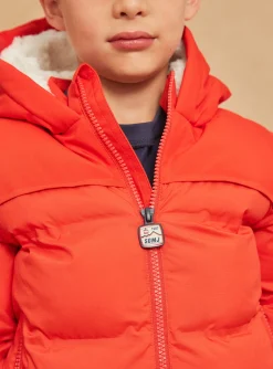 Sergent Major Manteau, Parka & Veste-Doudoune rouge &agrave; capuche