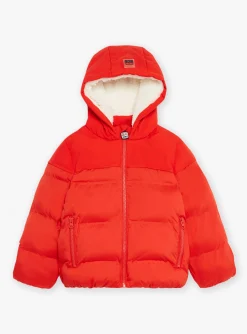 Sergent Major Manteau, Parka & Veste-Doudoune rouge &agrave; capuche