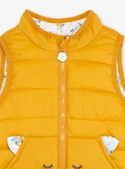 Sergent Major Manteau, Parka & Veste-Doudoune sans manche ambre jaune r&eacute;versible