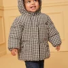 Sergent Major Manteau, Parka & Veste-Doudoune vichy r&eacute;versible &agrave; capuche