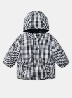 Sergent Major Manteau, Parka & Veste-Doudoune vichy réversible à capuche
