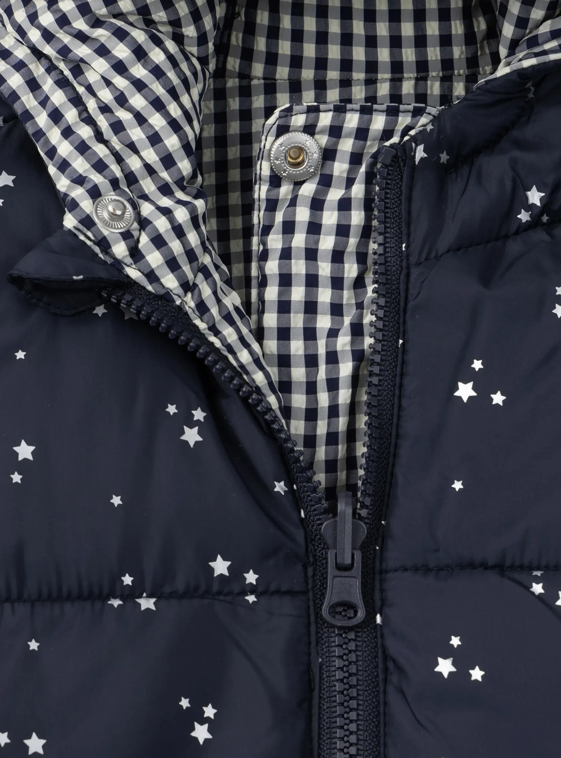 Sergent Major Manteau, Parka & Veste-Doudoune vichy réversible à capuche
