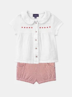 Sergent Major Ensemble, Combinaison & Salopette-Ensemble blouse et short rayé